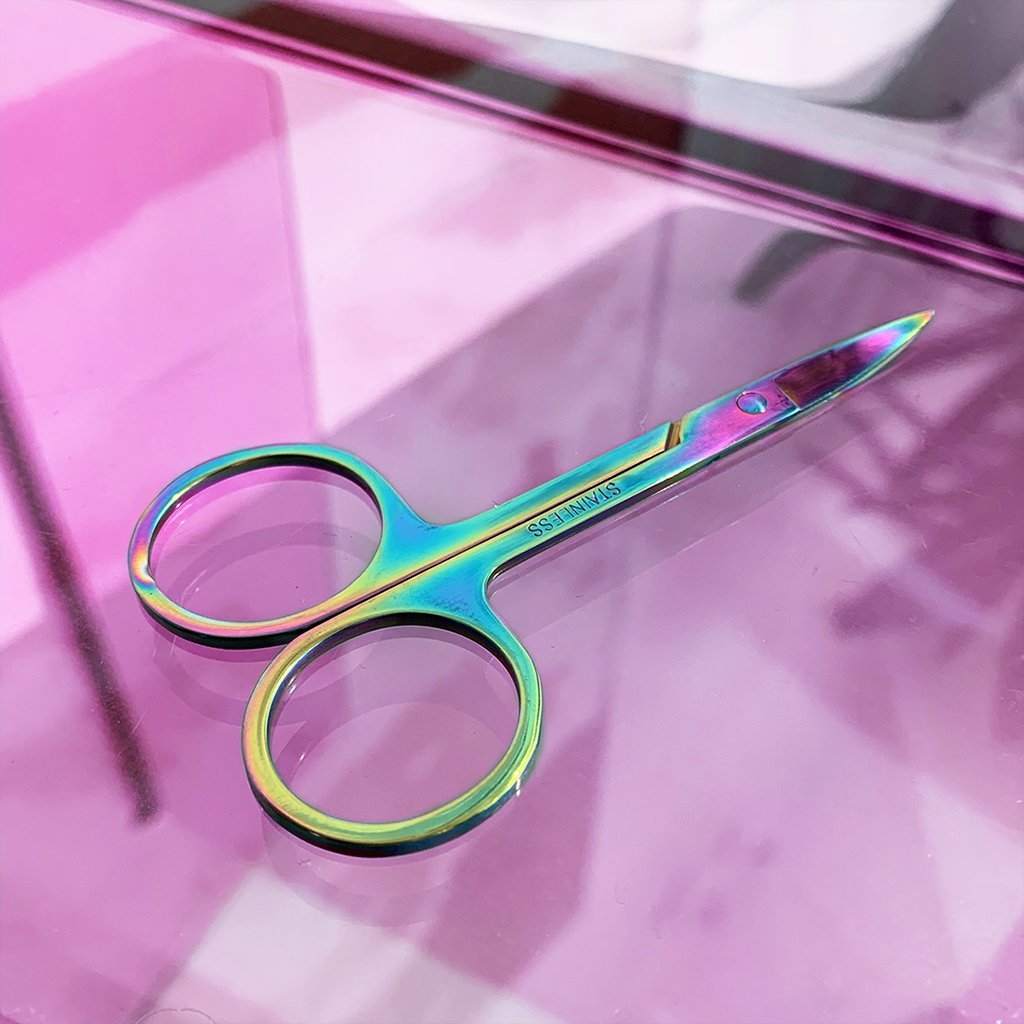 Eyebrow Chromatic Scissors - for trimming unruly eyebrows for smooth and natural look, crafted with ergonomic design