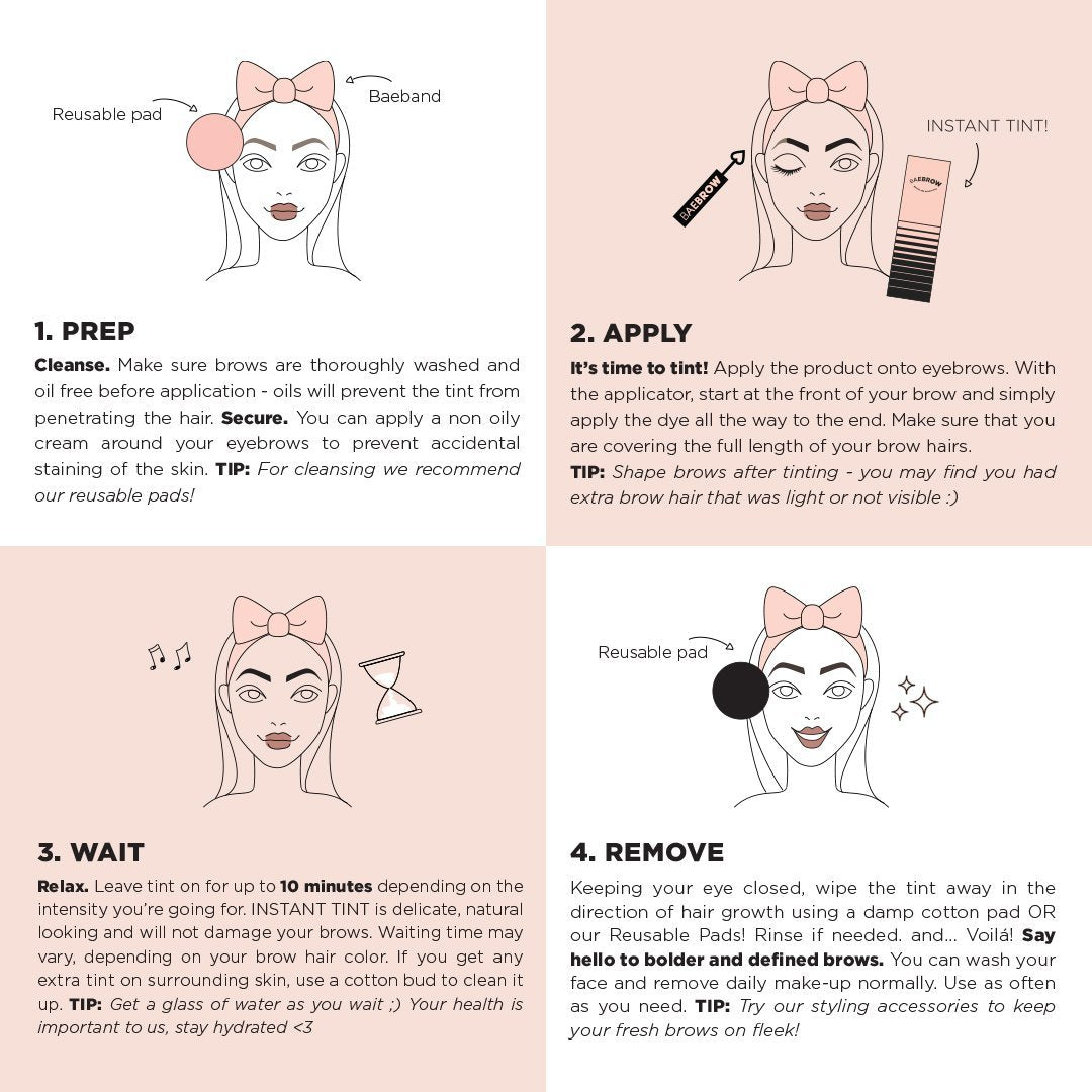 Instant tint for eyebrow tinting at home natural effect no mixing instruction