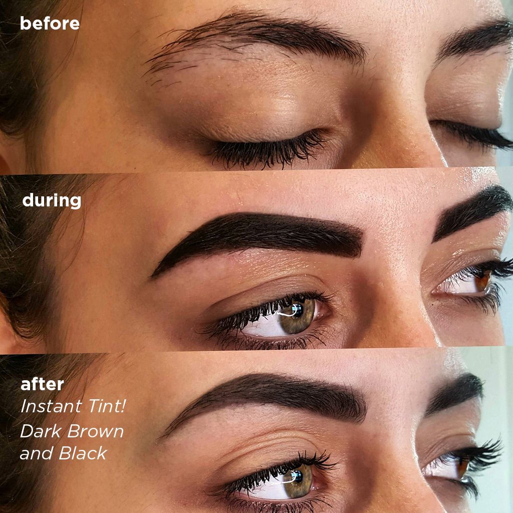 BAEBROW Instant Tint! for tinting eyebrows in dark brown and black colors natural effect no mixing
