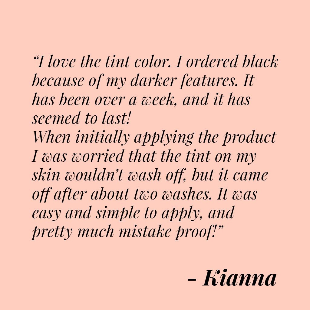 Instant tint for eyebrows in black color long-wear gentle formula no mixing