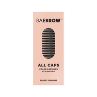 ALL CAPS is a product designed for eyebrow tinting, crafted with top-grade henna for lasting results - color stays on the brow for 2 to 4 weeks, and for about 1 week on your skin, depending on your skin and hair type. The best color choice to cover grey hair in henna capsules is Dark Brown or Black. These shades provide deep, rich tones that seamlessly blend with natural hair, ensuring thorough coverage and a natural-looking result.