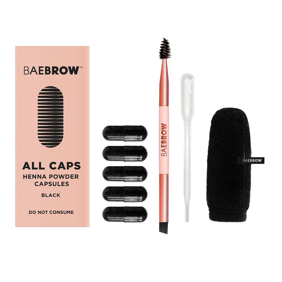 ALL CAPS is a product designed for eyebrow tinting, crafted with top-grade henna for lasting results - color stays on the brow for&nbsp;2 to 4 weeks, and for about 1 week on your skin, depending on your skin and hair type.