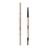 Ultra-thin, retractable brow pencil for defining, filling in, and drawing hair-like strokes with precision and ease.