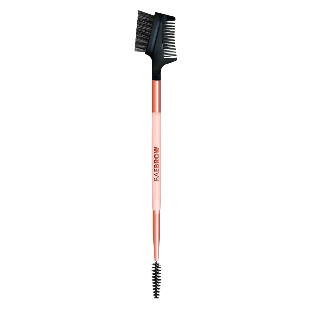 Meet our essential brow styling brush <strong>No. 3 - BAEBROW Brow Groomer + Lash Comb + Spoolie.</strong> This triple multitasker was designed to aid you in getting brows AND lashes into formation.