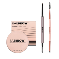 HOLD UP! a transparent, non-sticky styling wax that allows for customizable eyebrow styling, without any stiffness! Lift, groom, and sculpt your brows into place with just a few upward strokes to get those fluffy brows. It's extremely easy to apply, leaving eyebrows looking fuller.