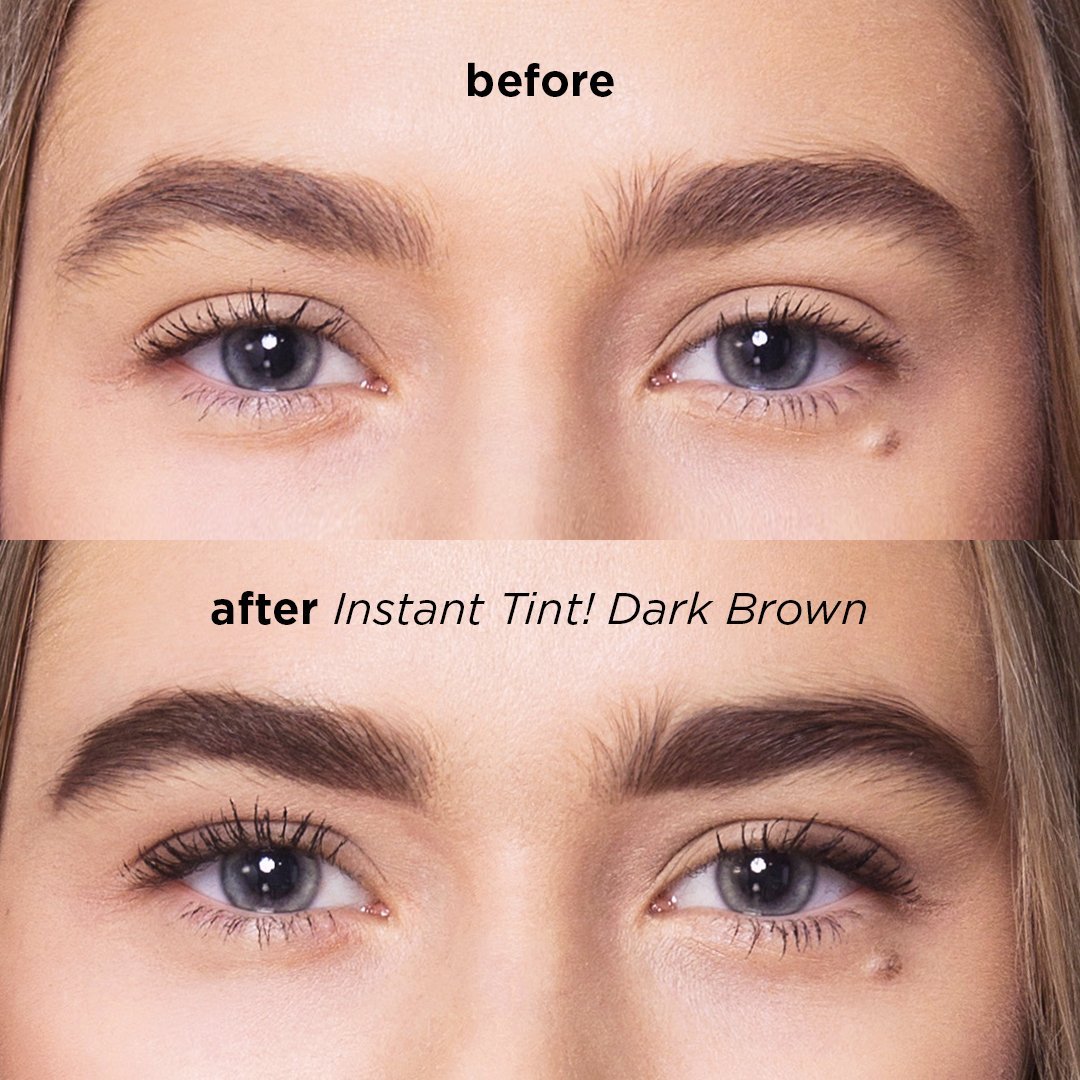 Instant tint for eyebrow tinting at home in Dark Brown color for fuller brows no mixing results